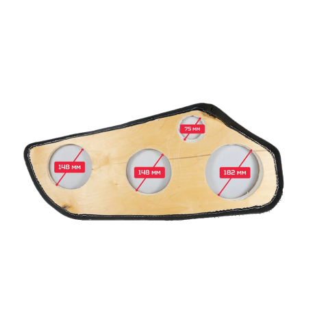 Подиумы Toyota Camry (2011-2016)(4-х компонентные, 20+16+16см+рупорный твитер) на обивке срезается подстаканник купить недорого с доставкой в Москва