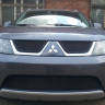 Защита радиатора "Standart" Mitsubishi Outlander XL (2006-2010) низ, чёрная купить недорого с доставкой в Москва