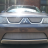 Защита радиатора "Standart" Mitsubishi Outlander XL (2006-2010) верх, хром купить недорого с доставкой в Москва