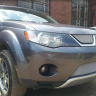 Защита радиатора "Standart" Mitsubishi Outlander XL (2006-2010) верх, хром купить недорого с доставкой в Москва