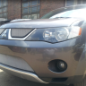 Защита радиатора "Standart" Mitsubishi Outlander XL (2006-2010) низ, хром купить недорого с доставкой в Москва