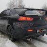 Накладка (юбка) заднего бампера "EVO" var №1 для Mitsubishi Lancer X (2007-2016) купить недорого с доставкой в Москва
