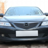 Защита радиатора "Standart" Mazda 6 (2002-2005) верх, чёрный купить недорого с доставкой в Москва