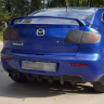 Задний диффузор "Крокодил" для Mazda 3, 1.6L (2006-2009) глянец купить недорого с доставкой в Москва