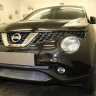 Защита радиатора "Standart" Nissan Juke (2014-2020) средняя, хром купить недорого с доставкой в Москва