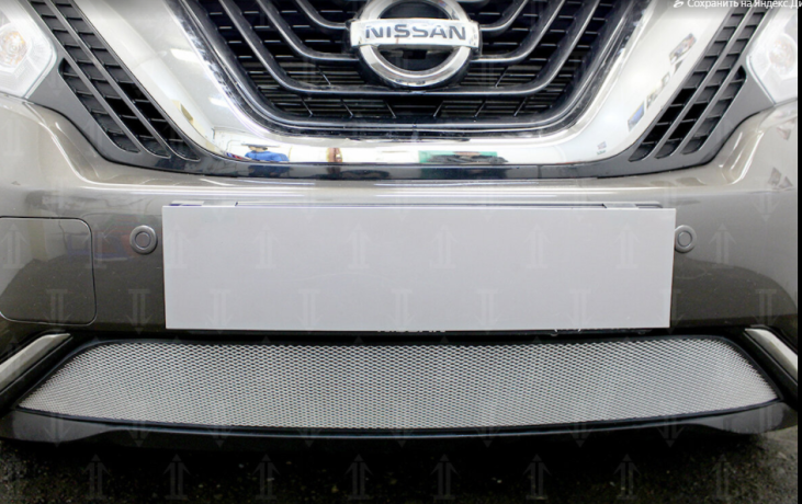 Защита радиатора "Standart" Nissan Murano (2016-н.в.) хром купить недорого с доставкой в Москва
