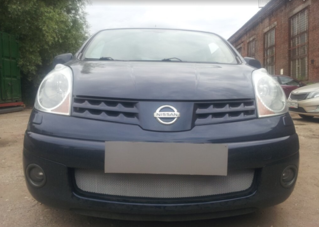 Защита радиатора "Standart" Nissan Note (2005-2007) хром купить недорого с доставкой в Москва