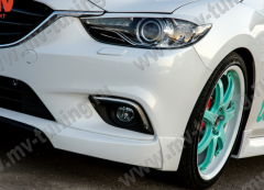 Клыки (накладки) переднего бампера &quot;SkyActivSport&quot; var №1 для Mazda 6 (2013-н.в.)