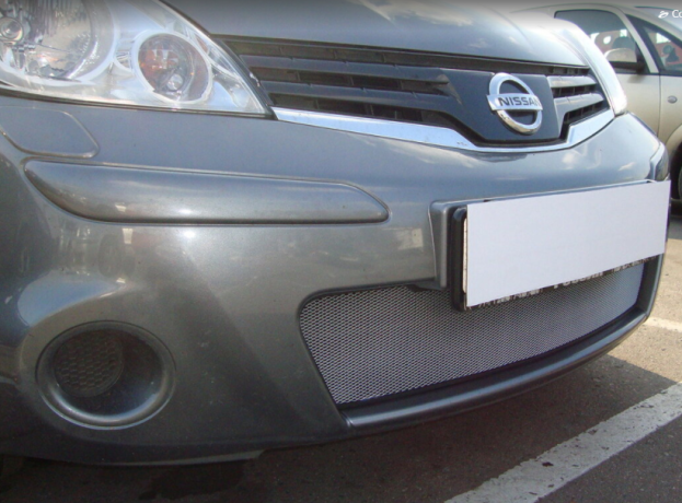 Защита радиатора "Standart" Nissan Note (2008-2012) хром купить недорого с доставкой в Москва