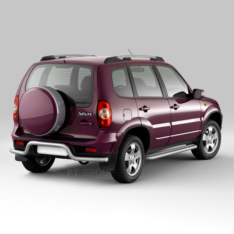 Защита порогов с алюм. площадкой d51мм ИСКРА (ППК) CHEVROLET Niv@ (2009-2020 г.в.), L@DA Niv@ (2020-н.в.), L@DA Niv@ Travel (2021-н.в.) купить недорого с доставкой в Москва