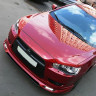 Накладка (юбка) переднего бампера "Zodiak" (с планкой) для Mitsubishi Lancer X (2007-2010) купить недорого с доставкой в Москва