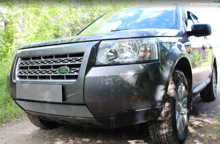 Защита радиатора "Standart" Land Rover Freelander II (2006-2010) хром купить недорого с доставкой в Москва