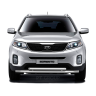 Защита переднего бампера двойная d63/51мм (НПС) KIA Sorento (2014-2020 г.в.) купить недорого с доставкой в Москва