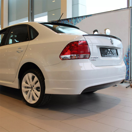 Накладка (юбка) заднего бампера для Volkswagen Polo Sedan (5 gen)(2010-2015) купить недорого с доставкой в Москва