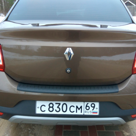Защитная накладка на задний бампер Renault Logan (2004-2022 г.в.) купить недорого с доставкой в Москва