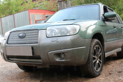 Защита радиатора "Standart" Subaru Forester II рестайлинг (2005-2008) верх, хром