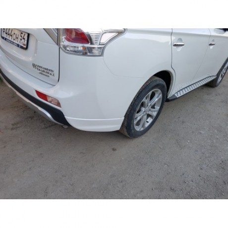 Клыки (накладки) заднего бампера "Broomer Design" для Mitsubishi Outlander (2012-2014) купить недорого с доставкой в Москва