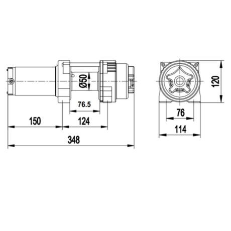 Лебедка для квадроцикла "Master Winch" Х4000, электрическая, 12В купить недорого с доставкой в Москва