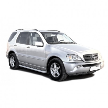 Защита порогов с алюминиевым листом (d63,5) для Mercedes-Benz ML 320/350 (2001-2005)(Окрашенное) купить недорого с доставкой в Москва
