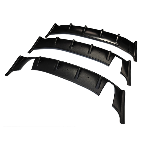 Диффузор заднего бампера "2.0L" (шагрень, без вырезов) для Mitsubishi Lancer 10 (2007-2016) купить недорого с доставкой в Москва