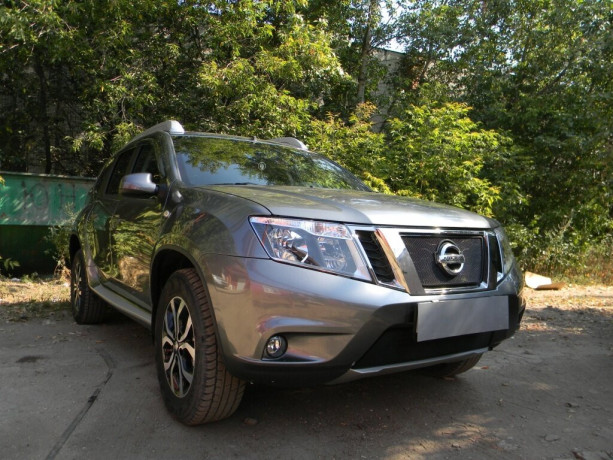 Защита радиатора "Standart" Nissan Terrano (2014-н.в.) низ, чёрная купить недорого с доставкой в Москва