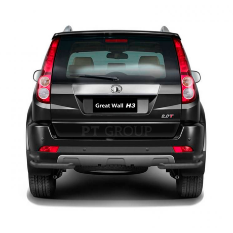 Защита заднего бампера двойная угловая d63/51мм ШАГРЕНЬ (ППК) GREAT WALL Hover H3 (2014-2016 г.в.) купить недорого с доставкой в Москва