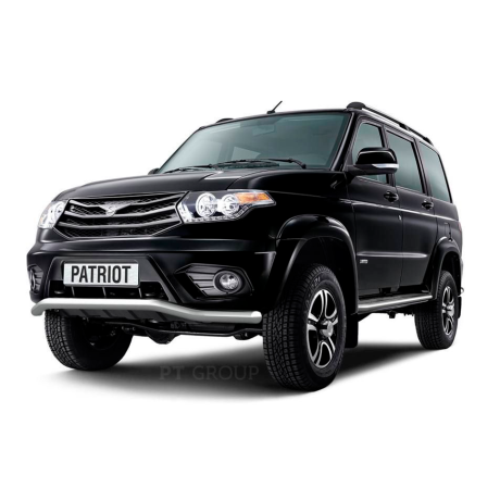 Защита переднего бампера d63мм "Волна" (НПС) U@Z P@triot (2014-н.в.) купить недорого с доставкой в Москва