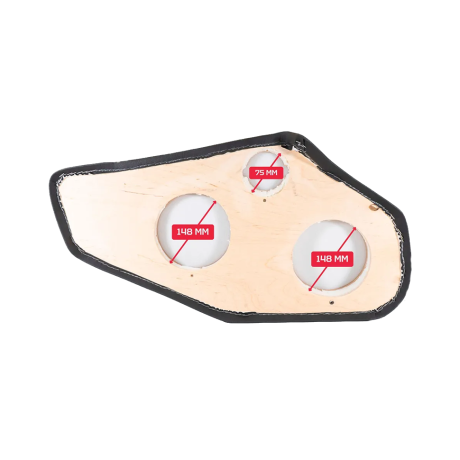 Подиумы Toyota Camry (2011-2016)(3-х компонентные, 16+16см+рупорный твитер) на обивке срезается подстаканник купить недорого с доставкой в Москва