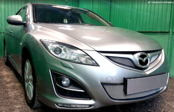 Защита радиатора "Standart" Mazda 6 (2010-2012) верх, чёрная купить недорого с доставкой в Москва