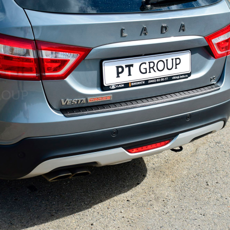 Накладка на задний бампер (ABS) L@DA Vesт@ SW Cross (2017-2022г.в.) купить недорого с доставкой в Москва