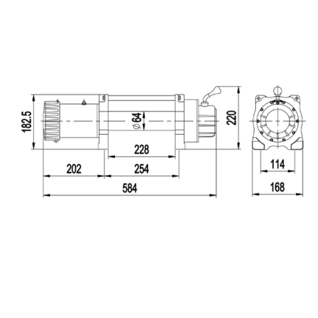 Автомобильная лебедка "Master Winch" Х12500S, электрическая с синтетическим тросом, 12В купить недорого с доставкой в Москва