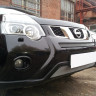 Защита радиатора "Standart" Nissan X-Trail (2011-2015) средняя, хром купить недорого с доставкой в Москва