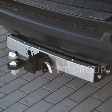 ТСУ /съёмный квадрат/ с НЕРЖ накладкой RENAULT Duster 2016-2020 г.в. купить недорого с доставкой в Москва