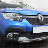 Защита радиатора "Standart" Renault Logan Stepway (2018-н.в.) низ, чёрная купить недорого с доставкой в Москва