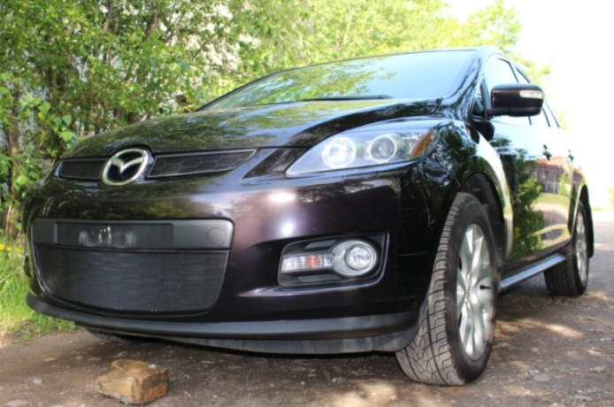 Защита радиатора "Standart" Mazda CX-7 (2006-2010) низ, чёрная купить недорого с доставкой в Москва