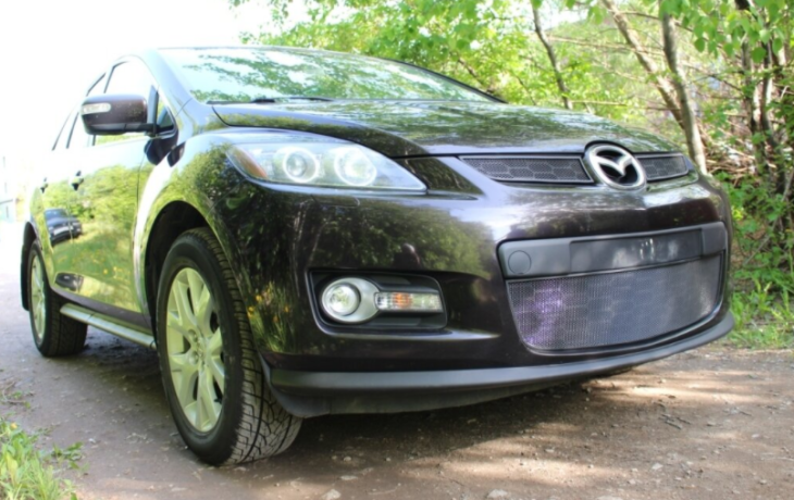 Защита радиатора "Standart" Mazda CX-7 (2006-2010) низ, чёрная купить недорого с доставкой в Москва
