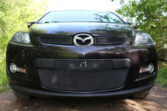 Защита радиатора "Standart" Mazda CX-7 (2006-2010) низ, чёрная купить недорого с доставкой в Москва