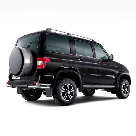 Защита заднего бампера двойная угловая d63/51мм (НПС) U@Z P@triot (2014-н.в.) купить недорого с доставкой в Москва