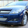 Защита радиатора "Standart" Opel Astra H рестайлинг 3 двери (2006-2015) верх, хром купить недорого с доставкой в Москва