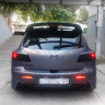Накладки (клыки) заднего бампера для Mazda 3, хэтчбэк (2003-2009), глянец купить недорого с доставкой в Москва