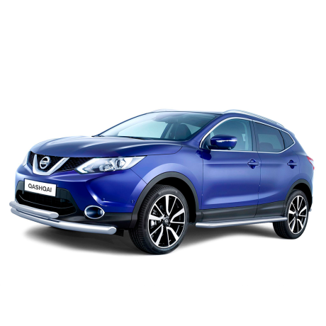 Защита переднего бампера двойная d63/51мм (НПС) Nissan Qashqai (2016-н.в.) купить недорого с доставкой в Москва