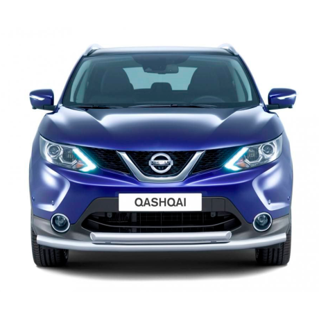 Защита переднего бампера двойная d63/51мм (НПС) Nissan Qashqai (2016-н.в.) купить недорого с доставкой в Москва