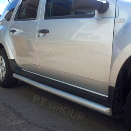 Защита порогов вогнутая d63мм ИСКРА (ППК) RENAULT Duster 2012-2020/ NISSAN Terrano 2014- купить недорого с доставкой в Москва