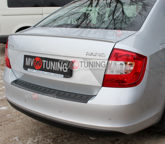 Защитная накладка заднего бампера (текстурный пластик) для Skoda Octavia III А7 (2013-2020) купить недорого с доставкой в Москва