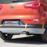 Накладка (юбка) заднего бампера "Ixion Style" для KIA Sportage (3rd) (2010-2016) купить недорого с доставкой в Москва