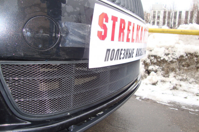 Защита радиатора "Standart" Skoda Fabia (2010-2015), Roomster (2011-2015) чёрная купить недорого с доставкой в Москва