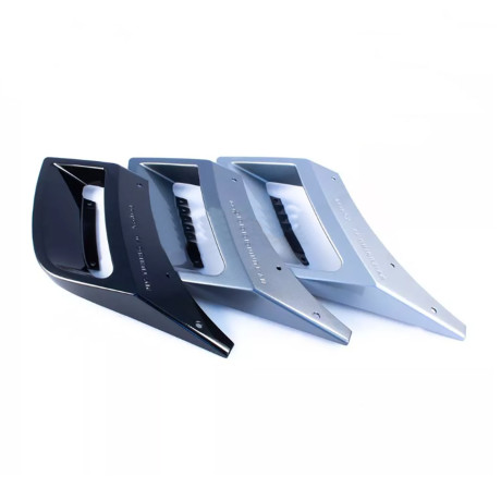 Имитация насадок глушителя SILVER (серебристый глянец) для Skoda Kodiaq (2016-н.в.) купить недорого с доставкой в Москва